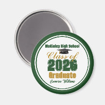 Green Gold Class of 2026 Graduation Keepsake