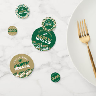 Green & Gold Class of ANY YEAR Personalized Party Confetti