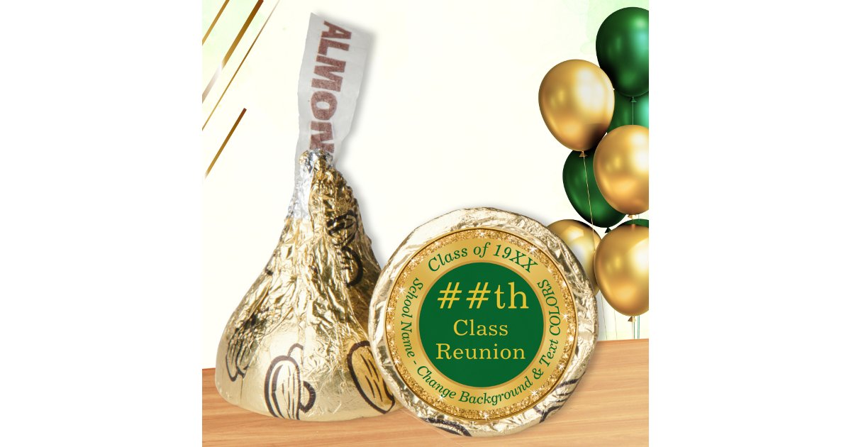 Green & Gold Reunion Hershey's Kisses