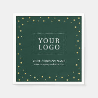 Green & Gold Confetti Business Promotional Logo