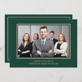 Green Gold Corporate Business Photo holiday (Front/Back)