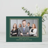 Green Gold Corporate Business Photo holiday (Standing Front)