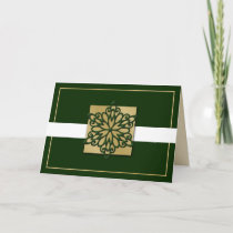 green gold Corporate holiday Cards