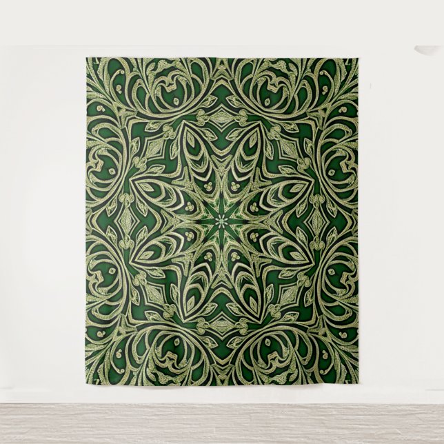  Green Gold Decorative Backdrop (Front)