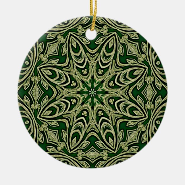 Green Gold Decorative Ornament (Front)