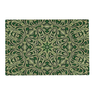 Green Gold Decorative Paper Placemat