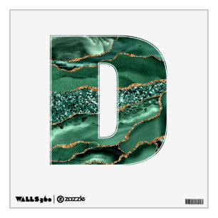 Green Gold Emerald Custom Letter Wall Decal