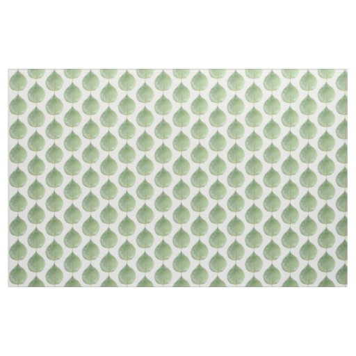 Green Gold Eucalyptus leaf Pattern Fabric