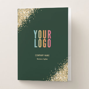 Green Gold Event Organizer Wedding Planner Pocket Folder