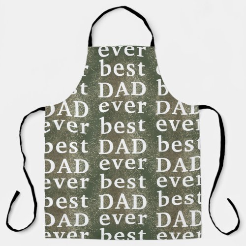  Green Gold Festive  best DAD ever  Fathers Day Apron
