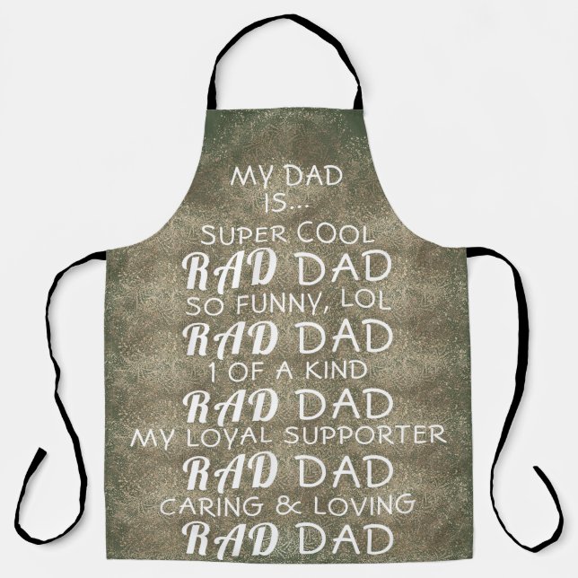  Green Gold Festive | RAD DAD | Father's Day Apron (Front)