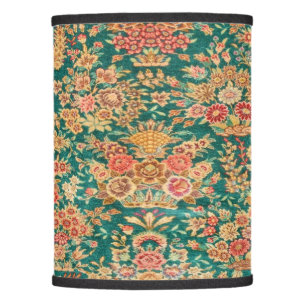 Green gold floral flower persian turkish pattern lamp shade