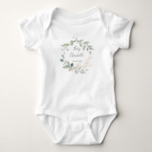 Green & Gold Foliage Baby Shirt