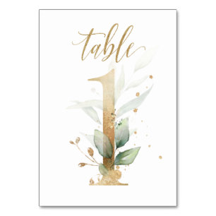 Green & gold foliage, Table 1, Number