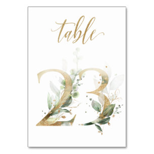 Green & gold foliage, Table 23, Table Number