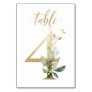 Green & gold foliage, Table 4, Table Number
