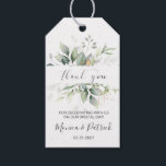 Green & gold foliage Wedding Thank You Gift Tags<br><div class="desc">This design features an illustration of green and gold foliage in watercolor style.</div>