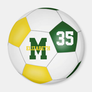 green gold girls boys soccer team colors magnet