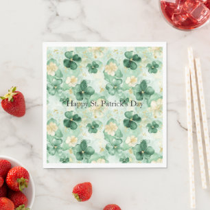 Green Gold Glitzy Glitter St. Patrick's Day   Napkins