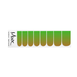 Green Gold Gradient Nail Decals