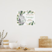 Green Gold Greenery Eucalyptus Elephant Welcome Poster (Kitchen)