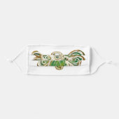 Green Gold Guardian Angel Art Custom Face Masks (Front, Folded)