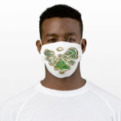 Green Gold Guardian Angel Art Custom Face Masks (Worn)