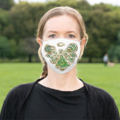 Green Gold Guardian Angel Art Custom Face Masks (Outside)