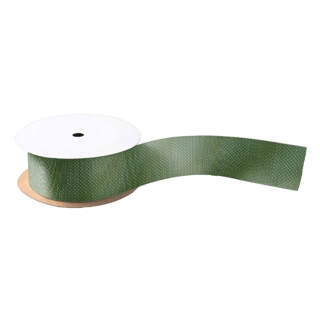 Green & Gold HOHOHO Christmas Satin Ribbon (Spool)