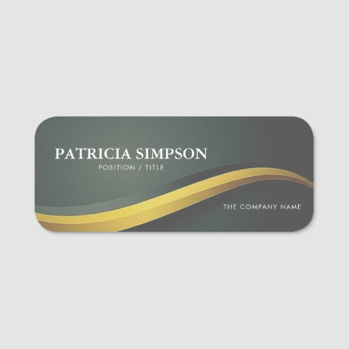 Green  Gold Hues Your Identity With This Vintage Name Tag