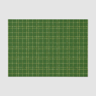 GREEN & GOLD IRISH PLAID PATTERNS TISSUE PAPER