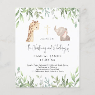 Green & Gold Jungle Christening & 1st Birthday