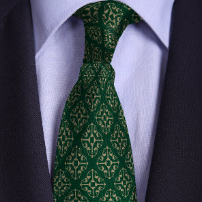 Green & Gold Justice Scales Attorney Neck Tie