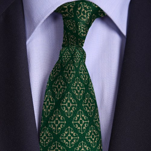 Green  Gold Justice Scales Attorney Neck Tie