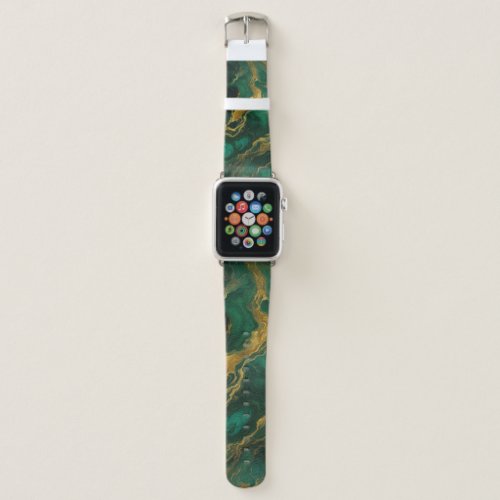 Green Gold Marble Apple Watch Band Accessories