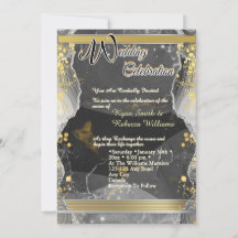Green & Gold Marble Flat Card