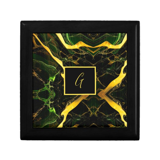 Green & Gold Marble Gift Box (Front)