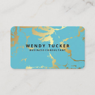 Green Gold Marble Speckled Background Business Card