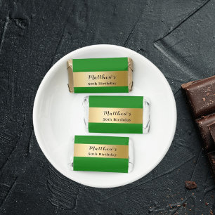 Green gold name script modern minimalist hershey's miniatures