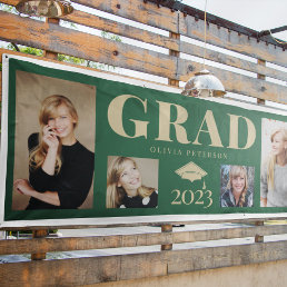 Green Gold Photo Graduate Class of 2023 Banner