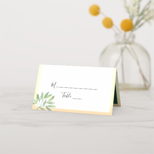 Green Gold Place Card