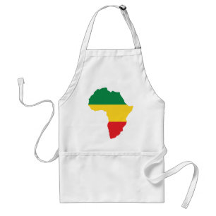 Green, Gold & Red Africa Flag Adult Apron