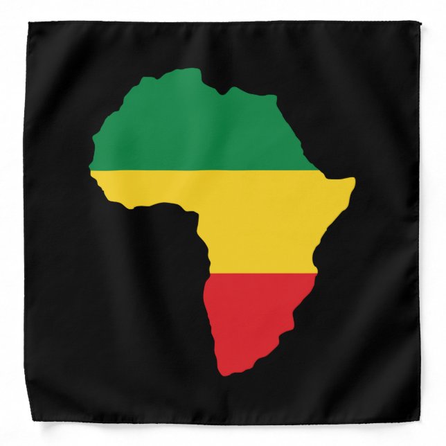 Green, Gold & Red Africa Flag Bandana (Front)