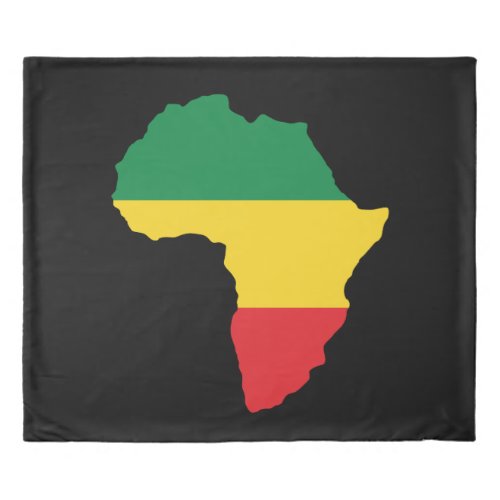 Green Gold  Red Africa Flag Duvet Cover