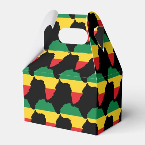 Green Gold  Red Africa Flag Favor Boxes