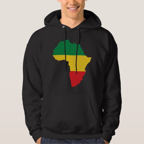 Green Gold  Red Africa Flag Hoodie