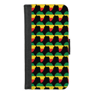 Green, Gold & Red Africa Flag iPhone 8/7 Wallet Case