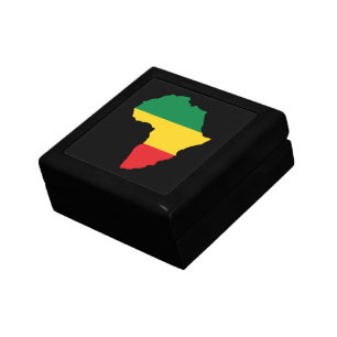 Green, Gold & Red Africa Flag Jewelry Box