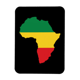 Green, Gold & Red Africa Flag Magnet