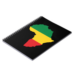 Green, Gold & Red Africa Flag Notebook